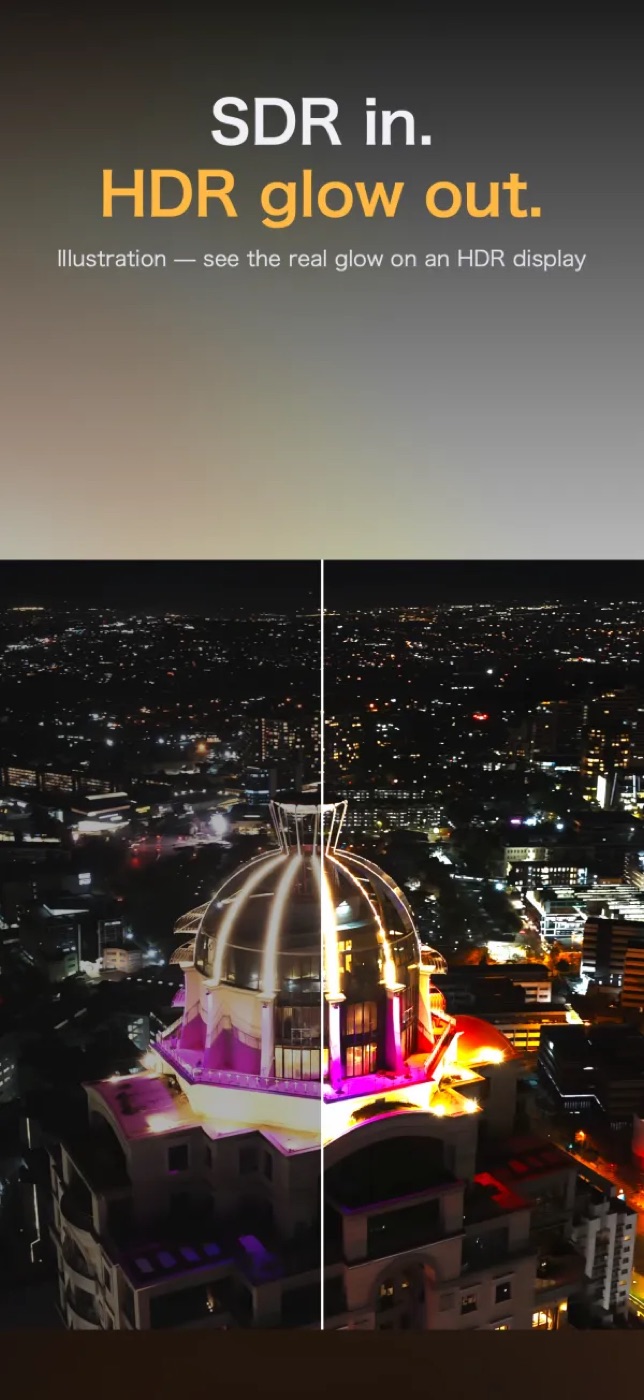 SDR video shown with HDR brightness